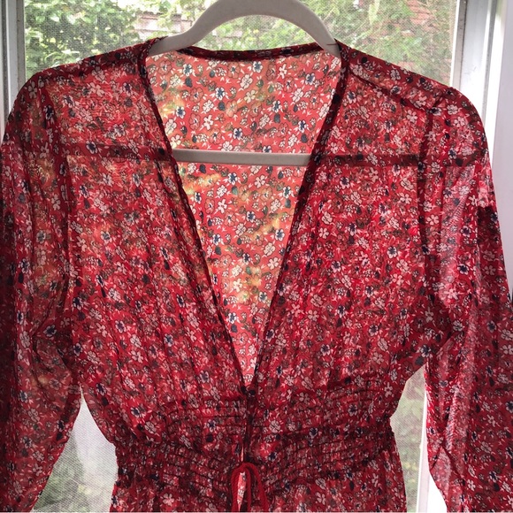 NEW shear voile overlay festival robe kaftan M - Picture 4 of 9